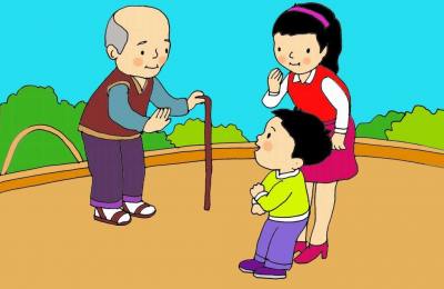 Dạy bé kỹ năng chào hỏi lễ phép với người lớn tuổi