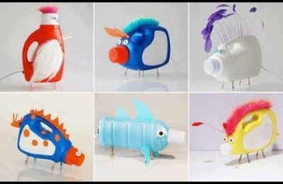 Cách tự làm đồ chơi mầm non bằng chai lon nhựa