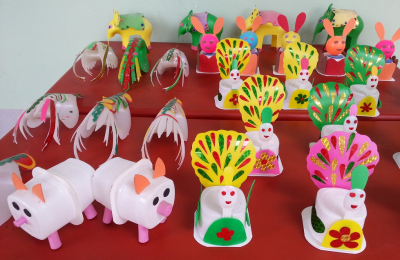 Đồ chơi mầm non tự làm nhỏ xinh của các bé mầm non