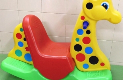 Bập bênh hình hươu cao cổ đồ chơi mầm non yêu thích cho bé