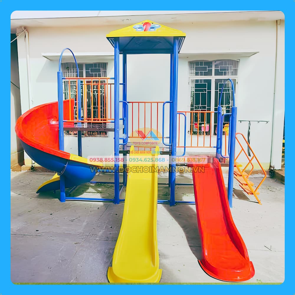 Bộ cầu trượt liên hoàn nhà trẻ_CT 007