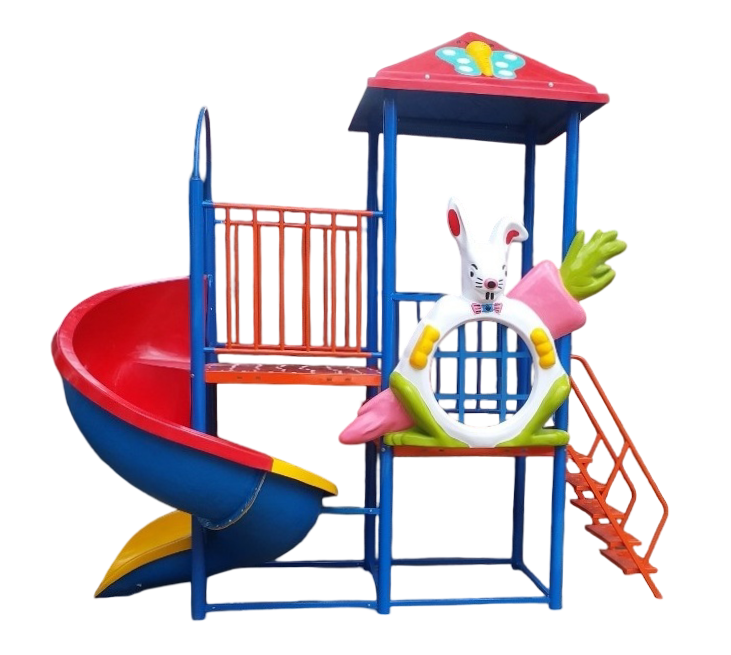 Cầu trượt xoắn con thỏ 2 sàn_CT 001