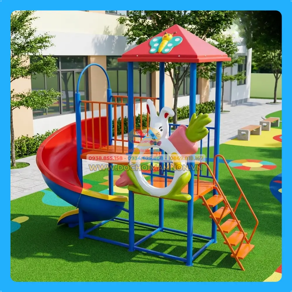 Cầu trượt xoắn con thỏ 2 sàn_CT 001 – ảnh 1