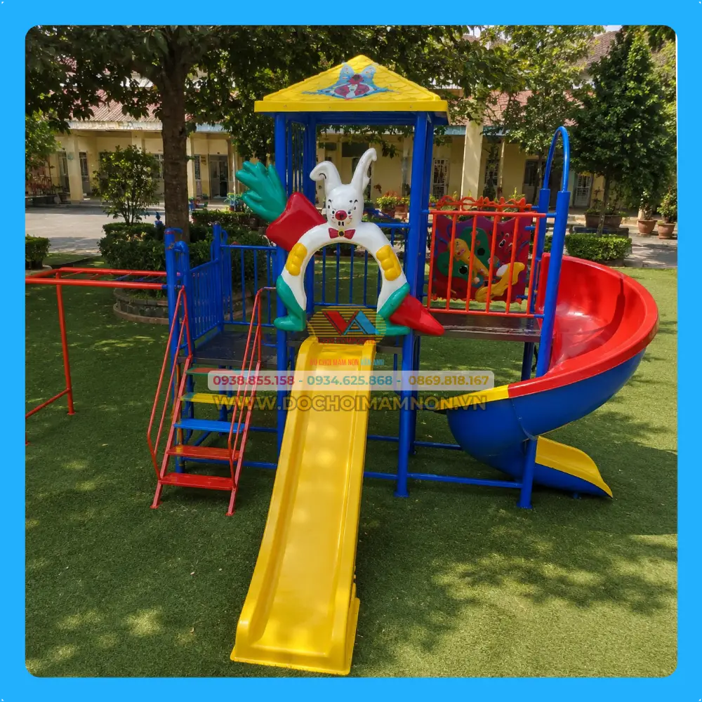 Cầu trượt xoắn con thỏ 4 sàn_CT 004A – ảnh 1