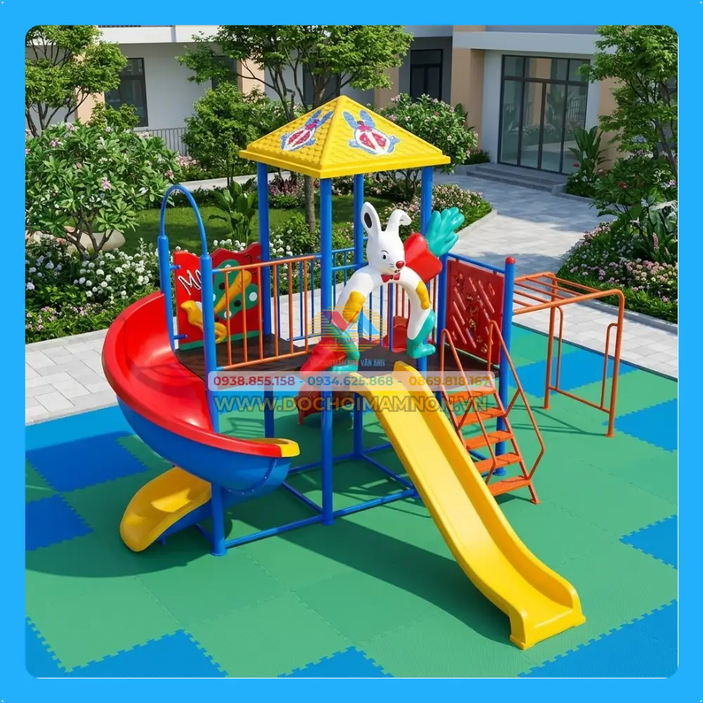 Cầu trượt xoắn con thỏ 4 sàn_CT 004A – ảnh 2