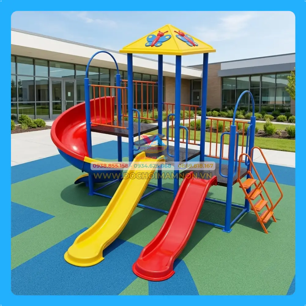 Bộ cầu trượt liên hoàn nhà trẻ_CT 007 – ảnh 2