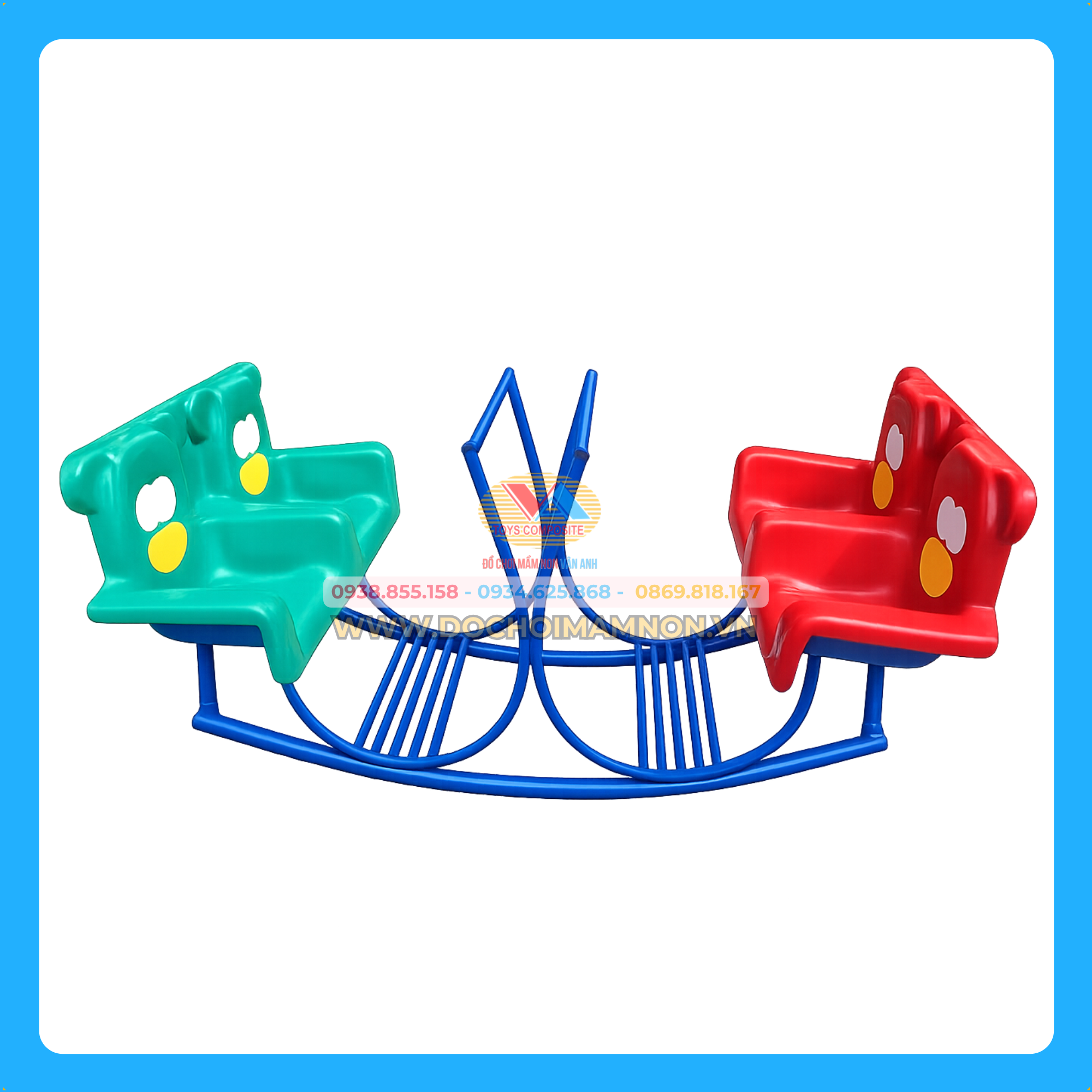 Bập bênh 4 ghế gấu_BB 015