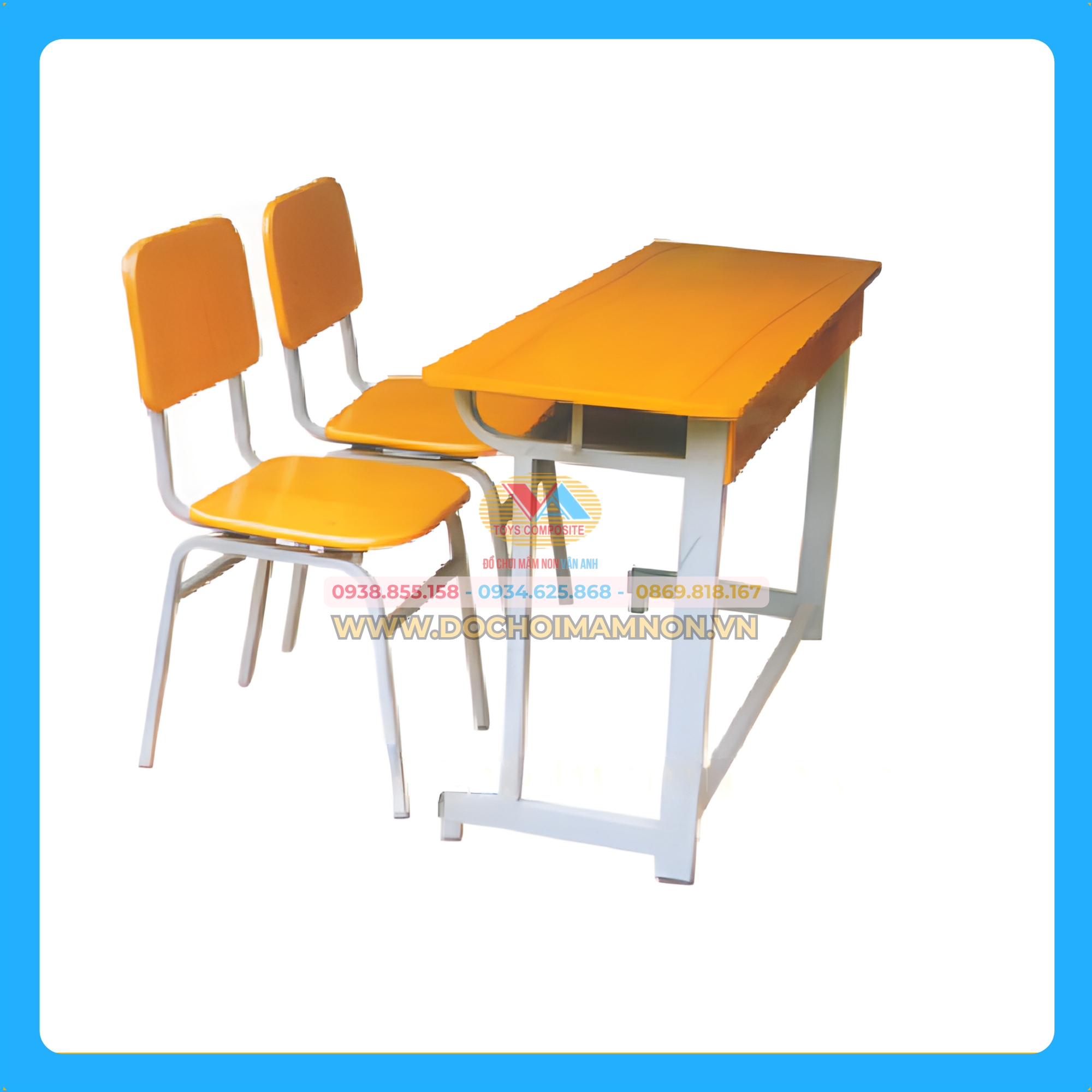 Bàn Ghế Tiểu Học 1 Bàn 2 Ghế_BG 006