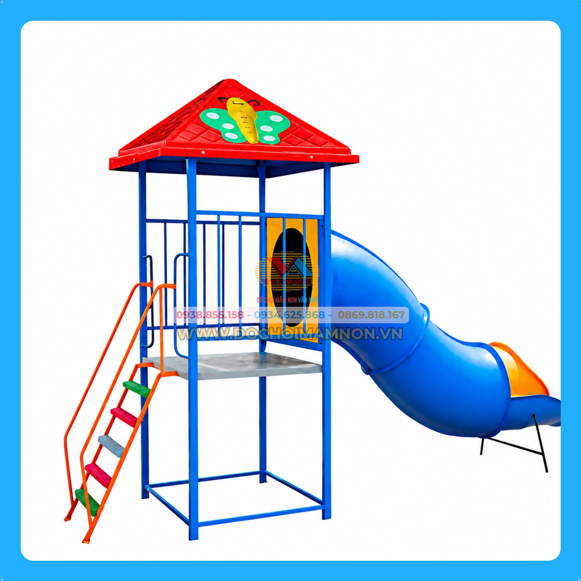 Cầu trượt ống có mái_CT 031