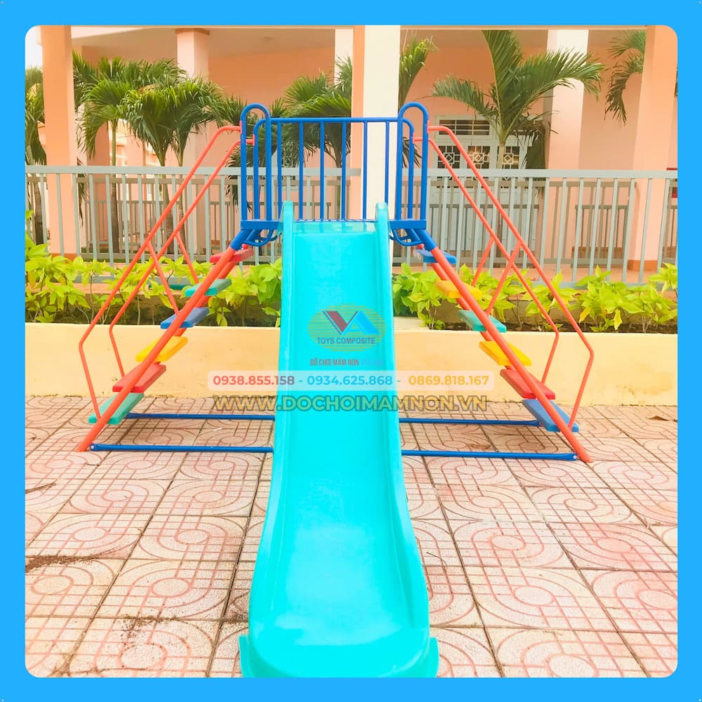 Bộ cầu trượt 1 máng không mái_CT 042