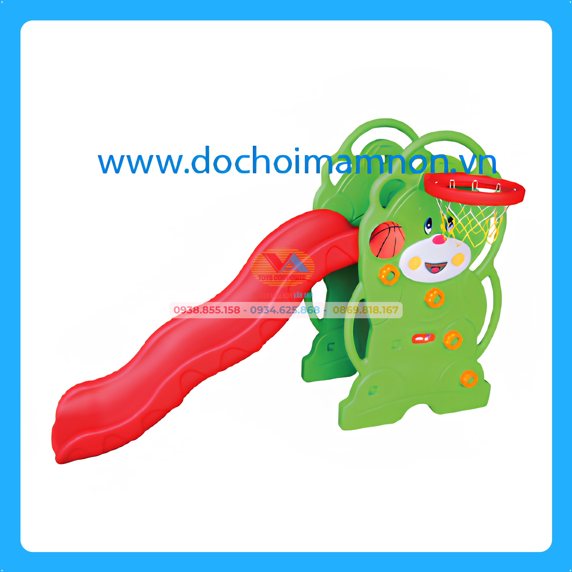 Cầu Trượt Bóng Rổ Hình Gấu_CTN 001
