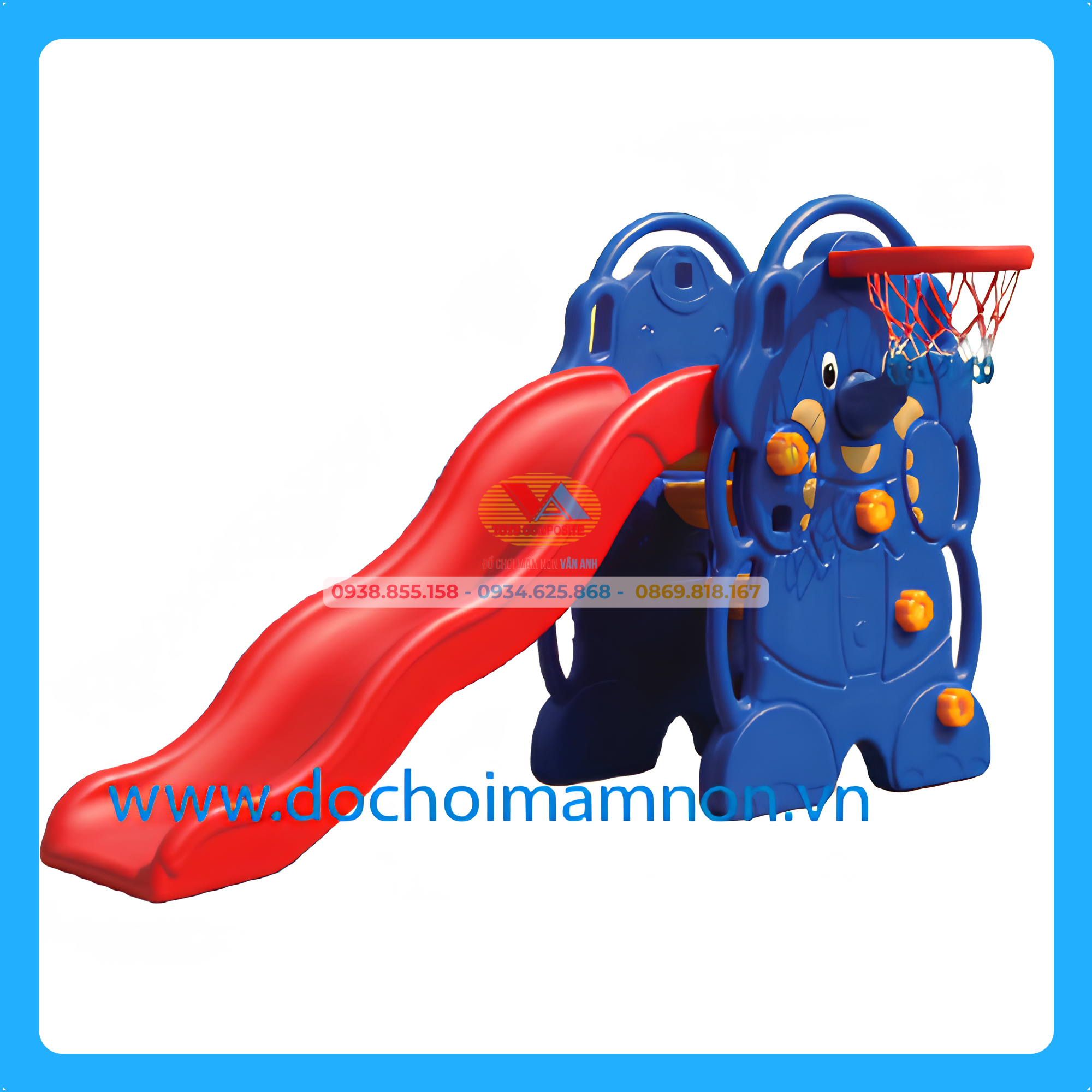Cầu trượt bóng rổ hình thỏ_CTN 002