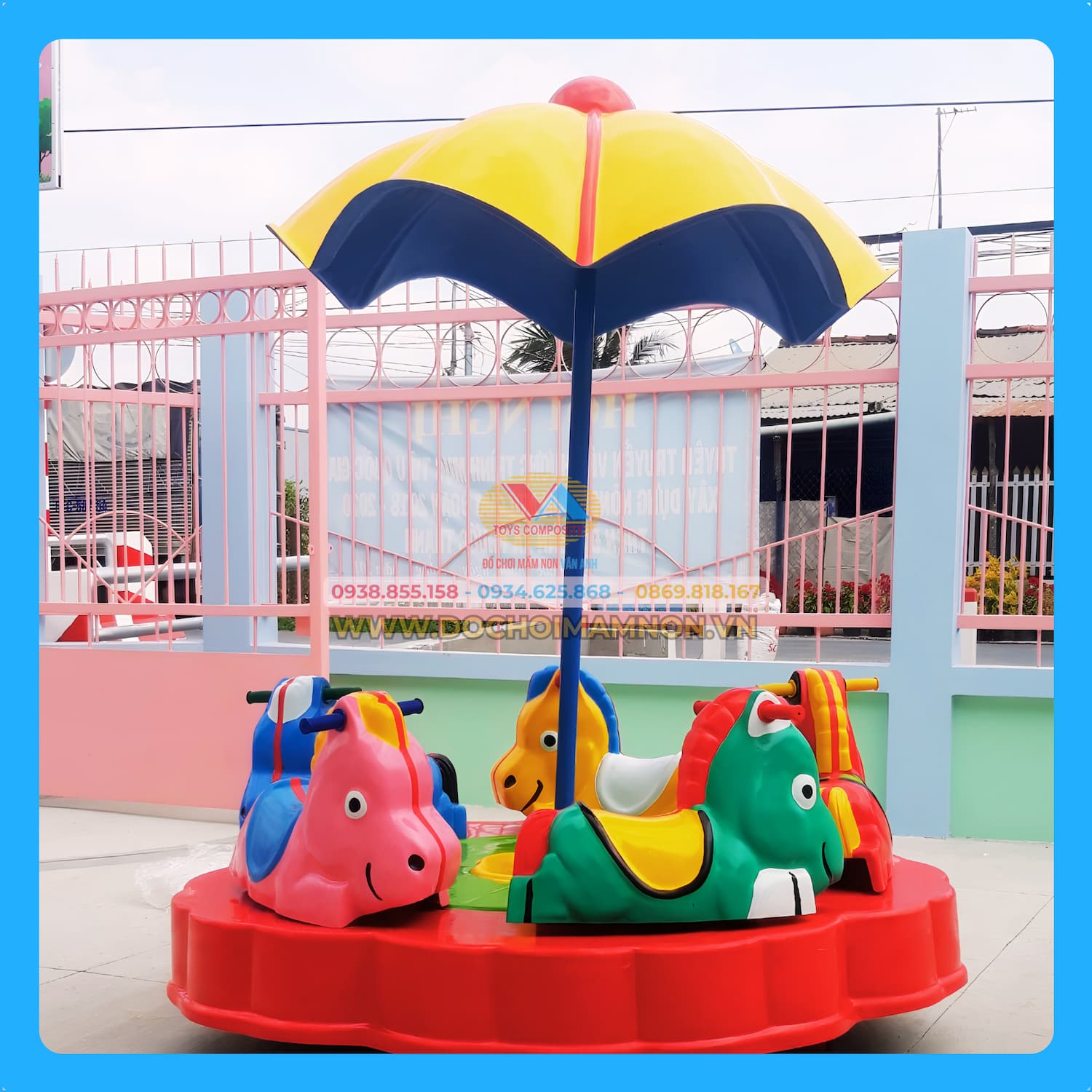 Đu quay mâm 5 con ngựa_DQ 010