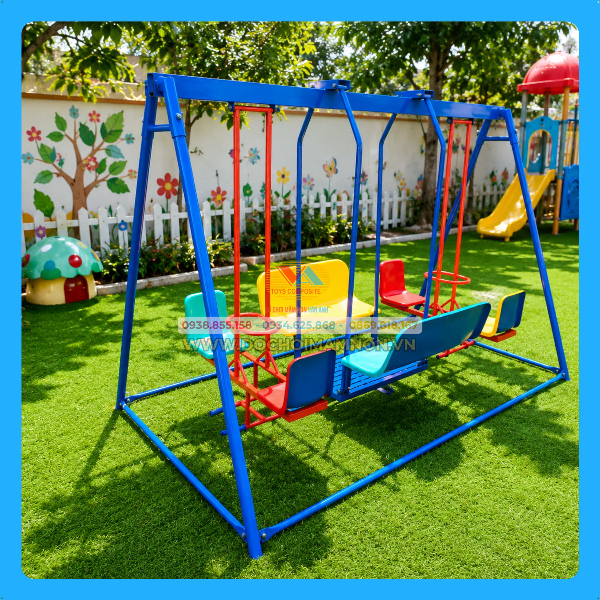 Xích đu 3 dạng 8 chỗ_XD 010