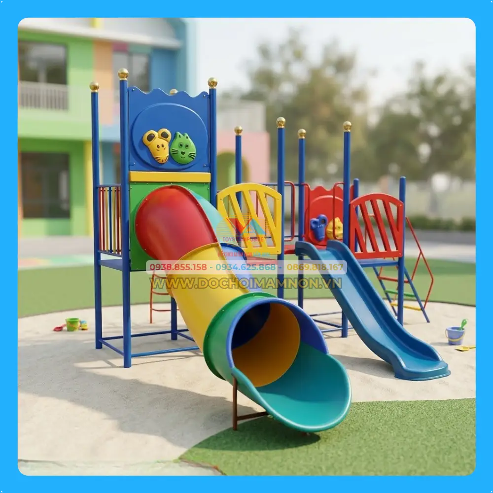Cầu trượt ống 4 sàn CT 018