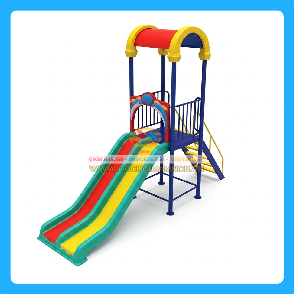 Cầu trượt máng đôi có mái vòm_CT 039 – ảnh 1