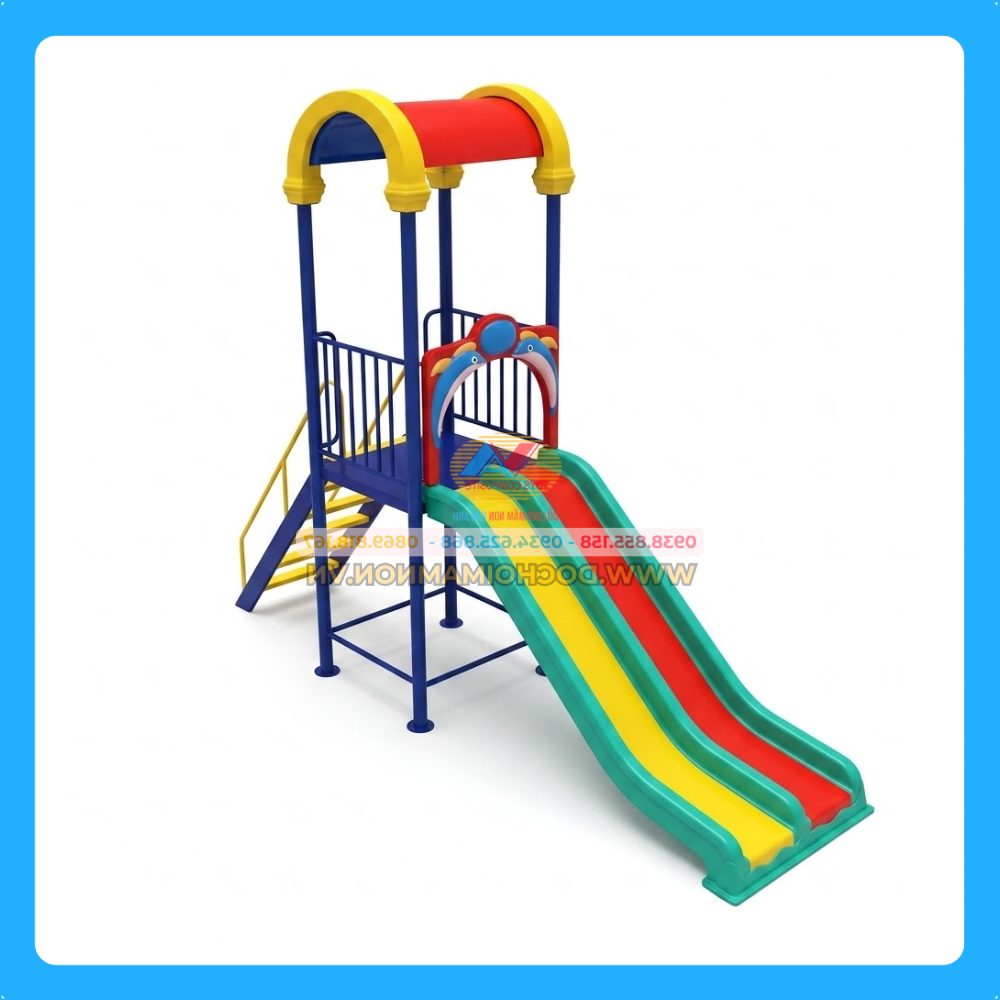 Cầu trượt máng đôi có mái vòm_CT 039 – ảnh 2