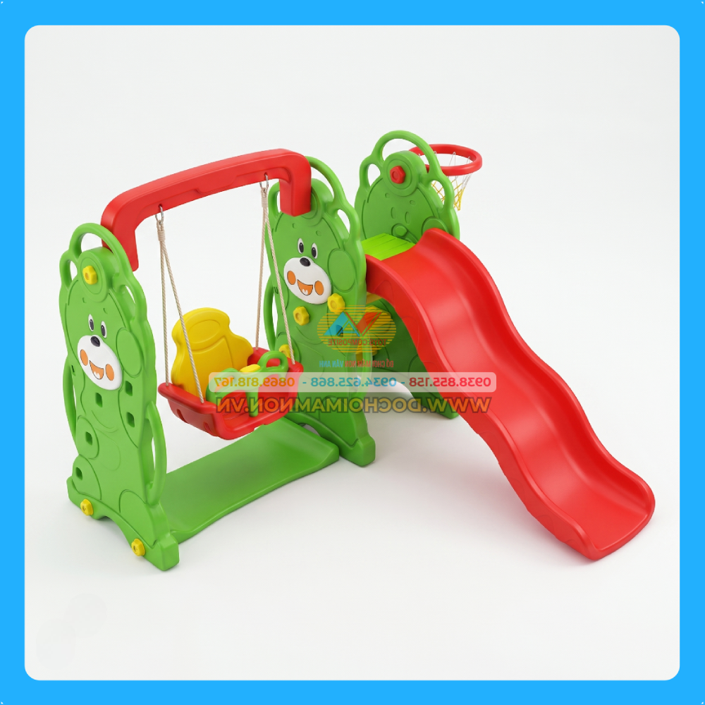 Cầu trượt bóng rổ hình voi_CTN 003 - Đồ chơi mầm non Vân Anh