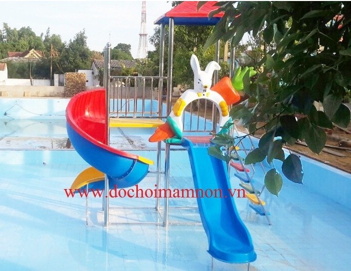 Cầu trượt nước cho hồ bơi khu vui chơi thiếu nhi