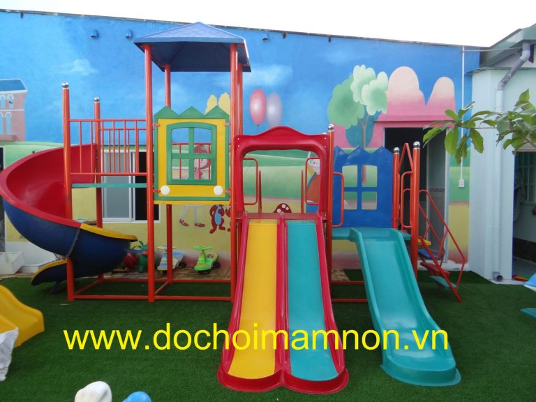 Nhà liên hoàn 3 khối có cầu trượt do Vân Anh sản xuất