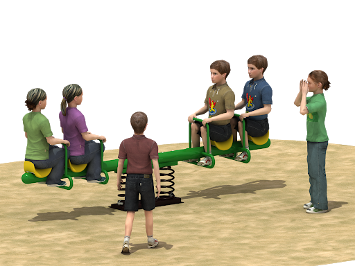 Bập bênh đôi nhập con nai cho bé mầm non