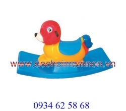 Ngựa bập bênh kết hợp chòi chân có đèn và nhạc