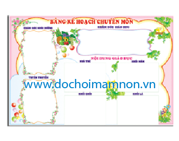 Bảng kế hoạch chuyên môn_BB 014