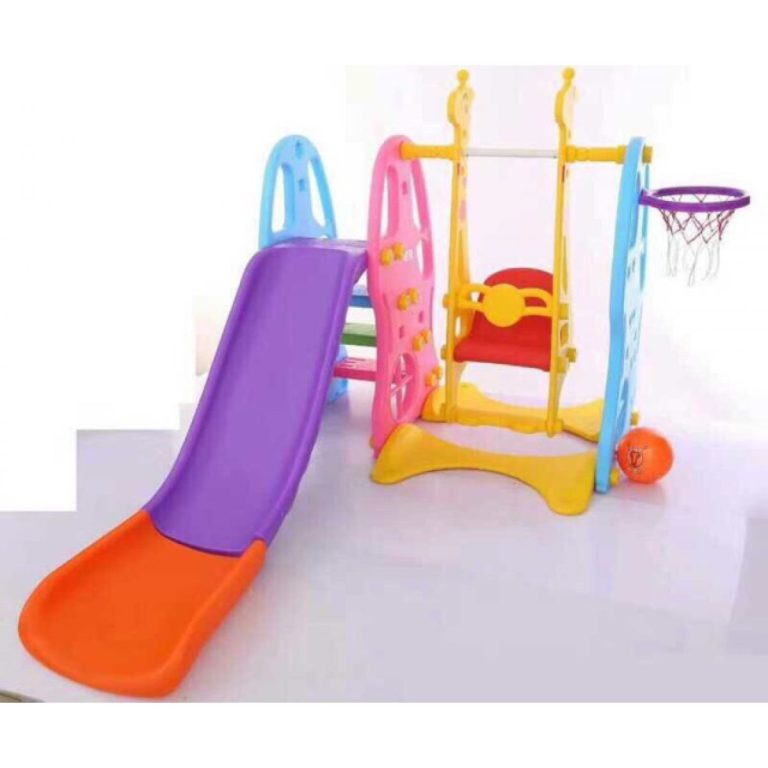 Cầu trượt bóng rổ mini dành cho gia đình bé con