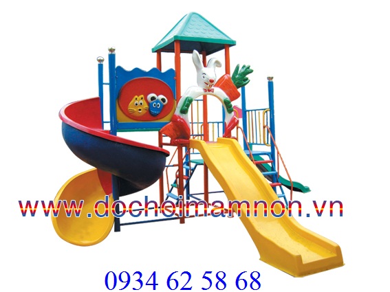 Cầu trượt xoắn con thỏ 4 sàn CT 004