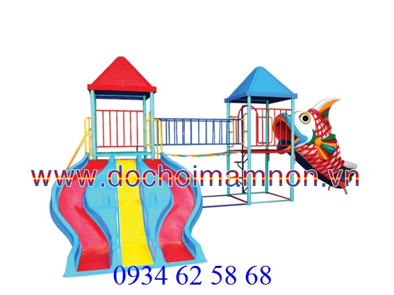 Cầu trượt 3 lang con cá CT 011