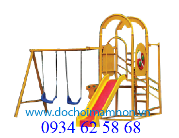 Bộ cầu trượt xích đu 1 máng_CT 100