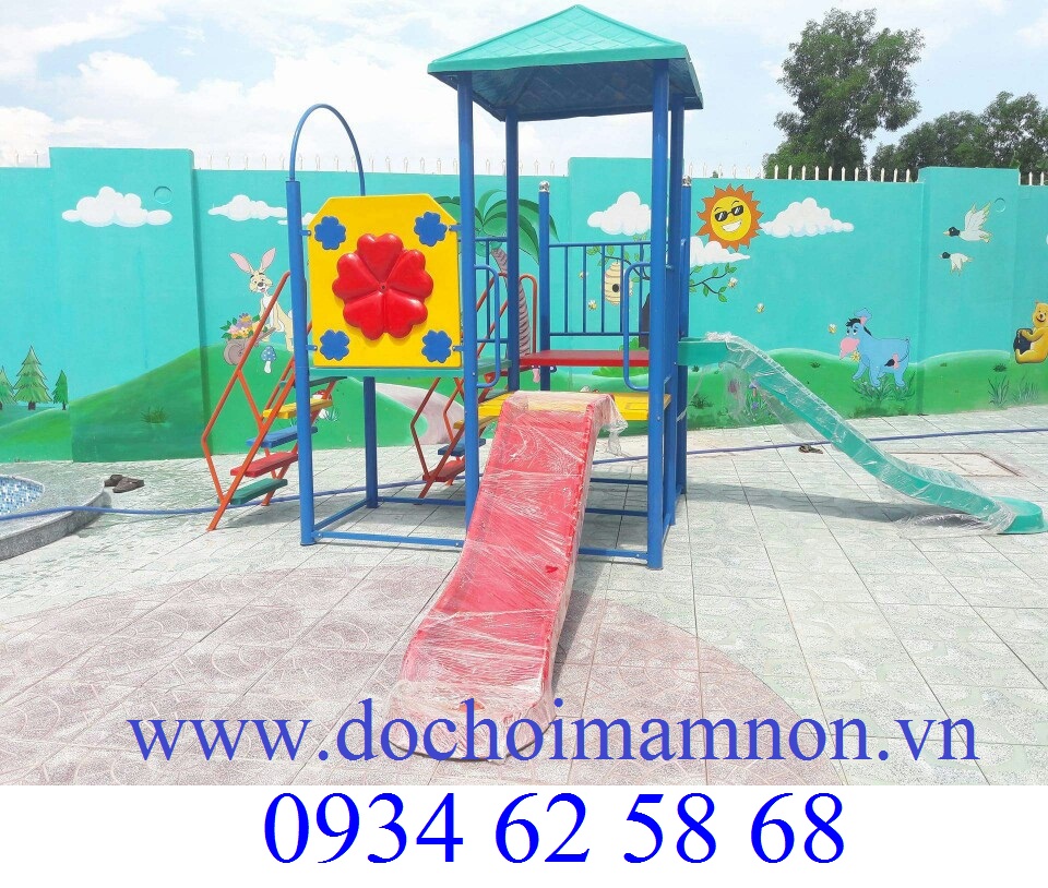 Cầu trượt 3 sàn có mái_CT 108