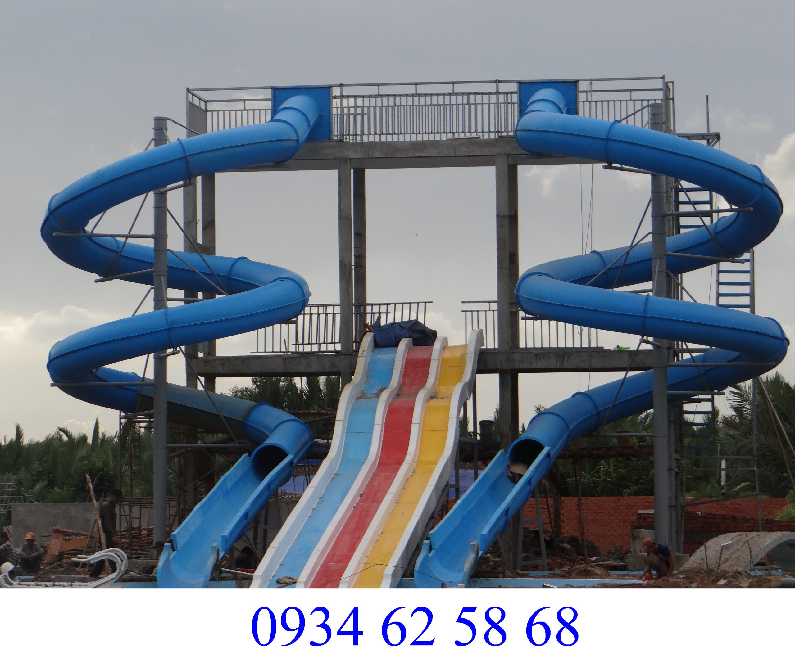 Bộ liên hoàn cầu trượt hồ bơi_CT 125