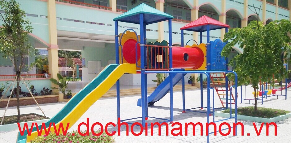 Cầu trượt 2 sàn ống chui_CT 132