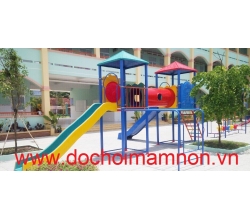 Cầu trượt 2 sàn ống chui