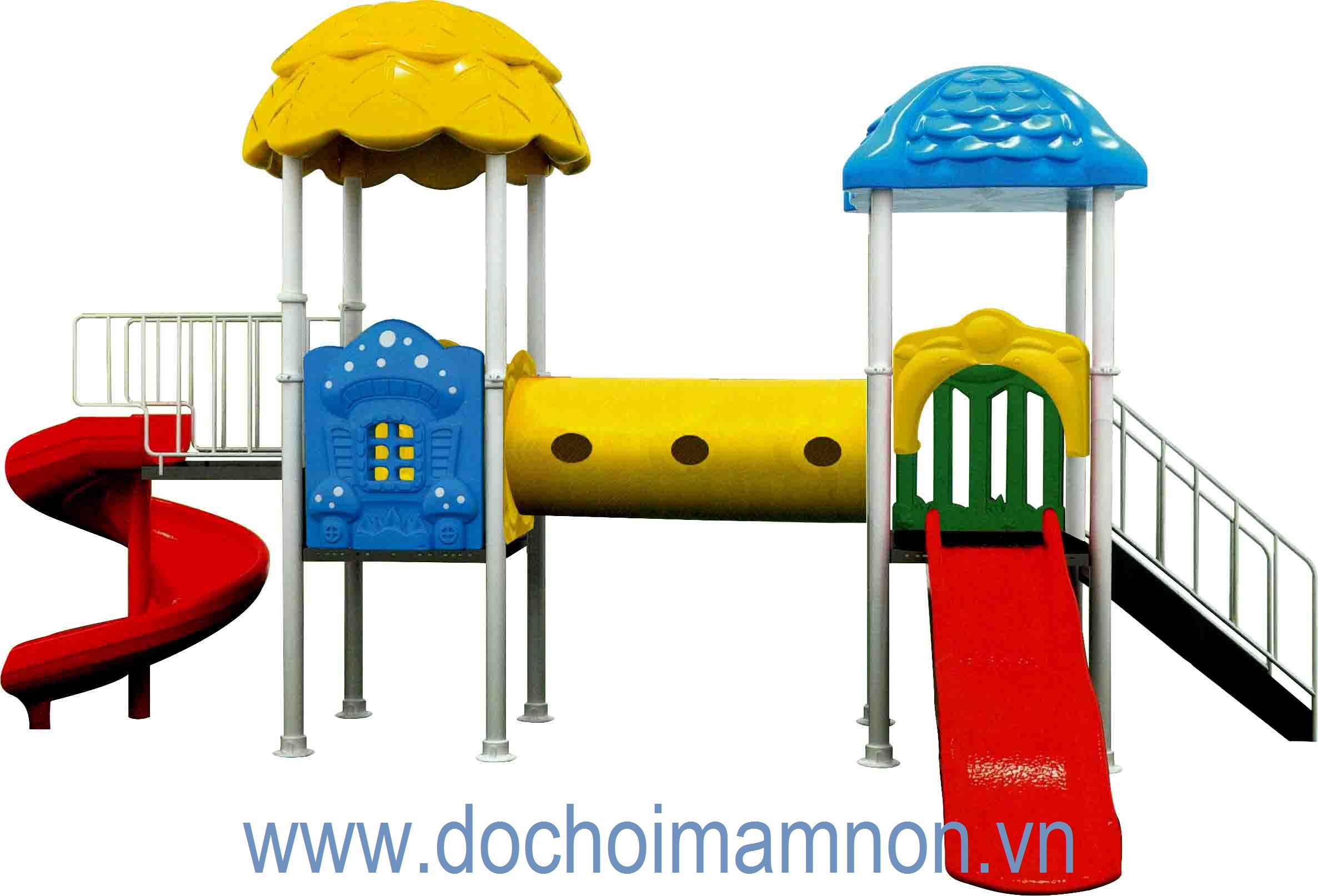 Nhà 2 khối ống chui cầu trượt xoắn_CTN 032