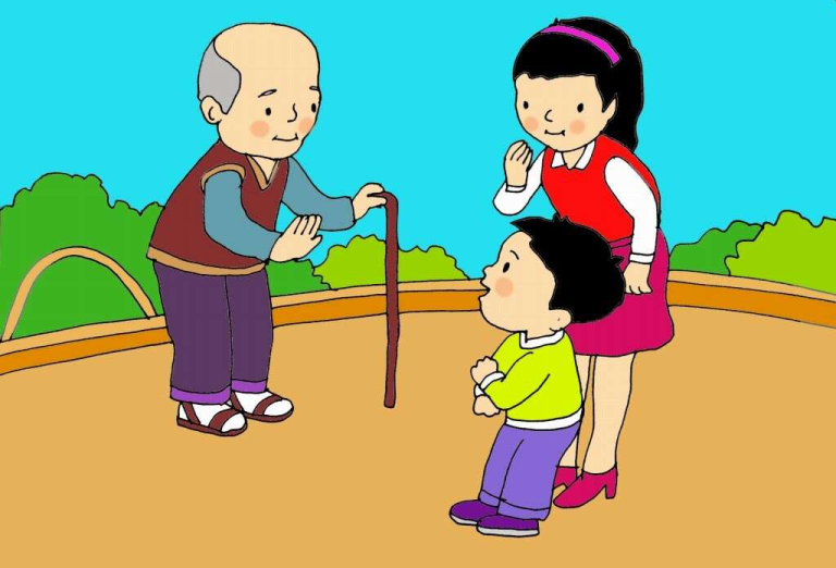 Dạy bé kỹ năng chào hỏi lễ phép với người lớn tuổi