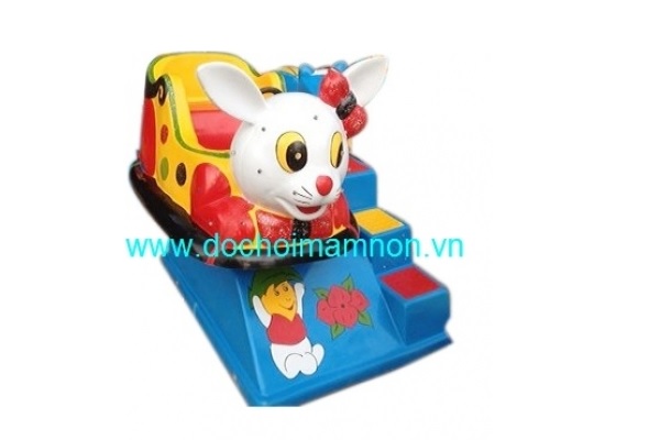 Thú nhún điện hình con thỏ mẫu đồ chơi mầm non được bé ưu thích