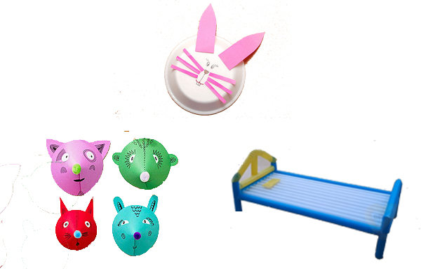 Hình ảnh đồ dùng đồ chơi mầm non handmade trong nhà và ngoài trời