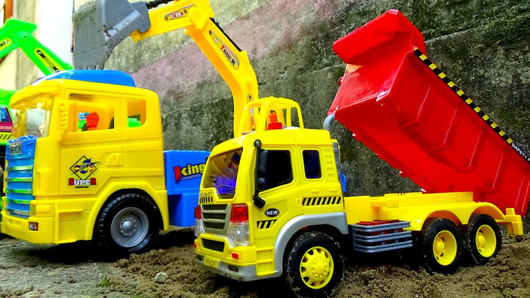 Máy cẩu máy xúc đồ chơi trẻ em được các bé yêu thích