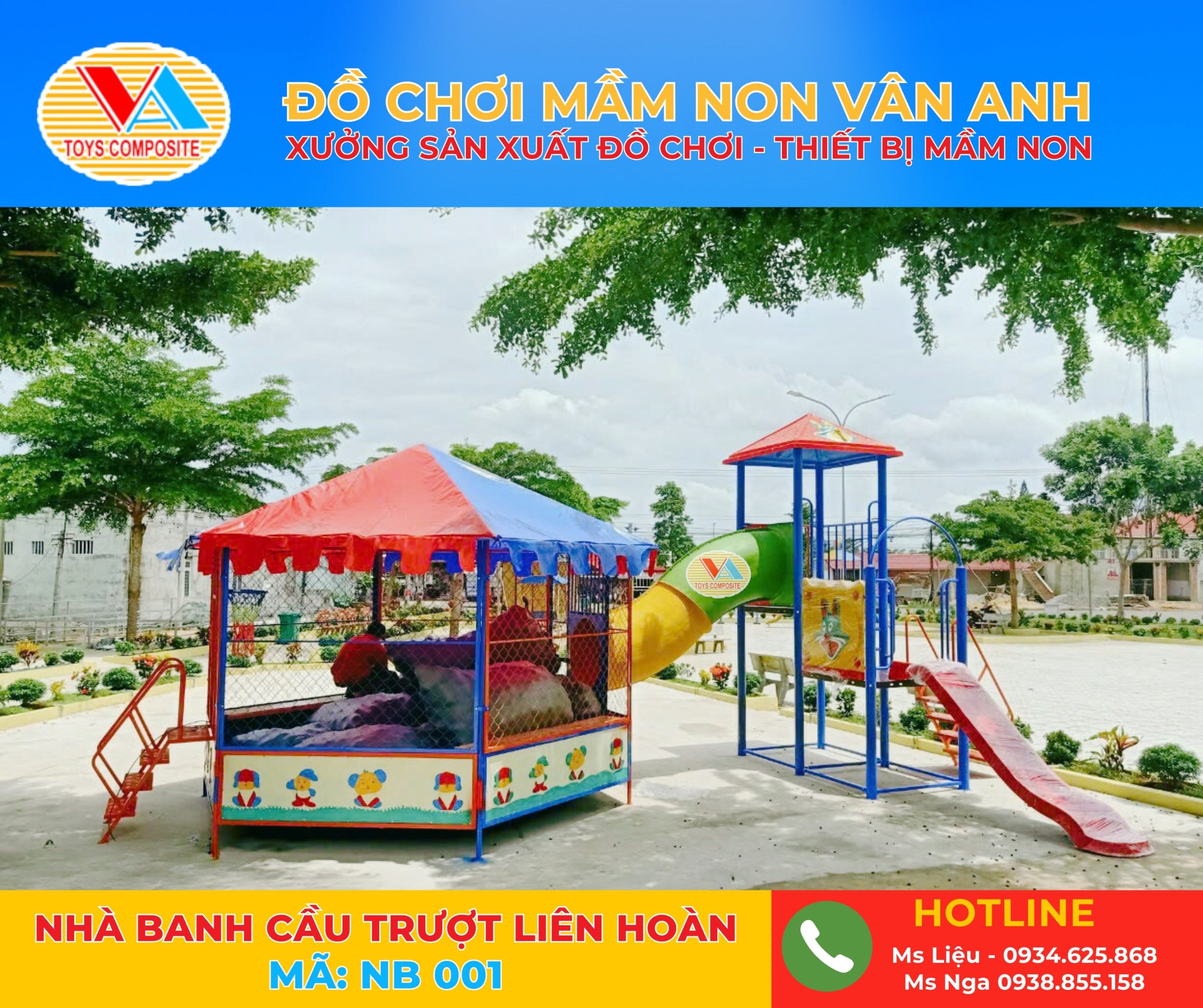 Nhà banh cầu trượt liên hoàn_NB 001