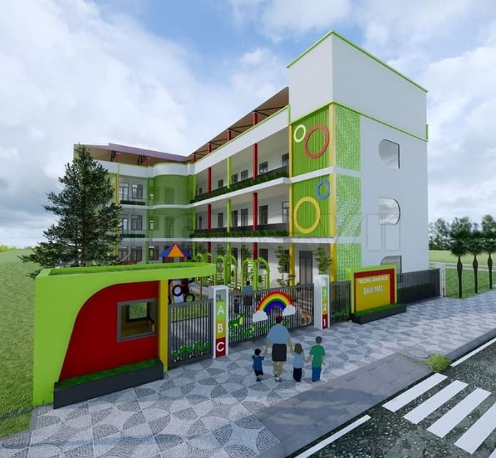Những khuôn viên khu vui chơi trường mầm non đẹp