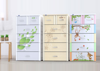 tủ nhựa cho bé thiết kế sang trong, tiện dụng, hoa văn đẹp