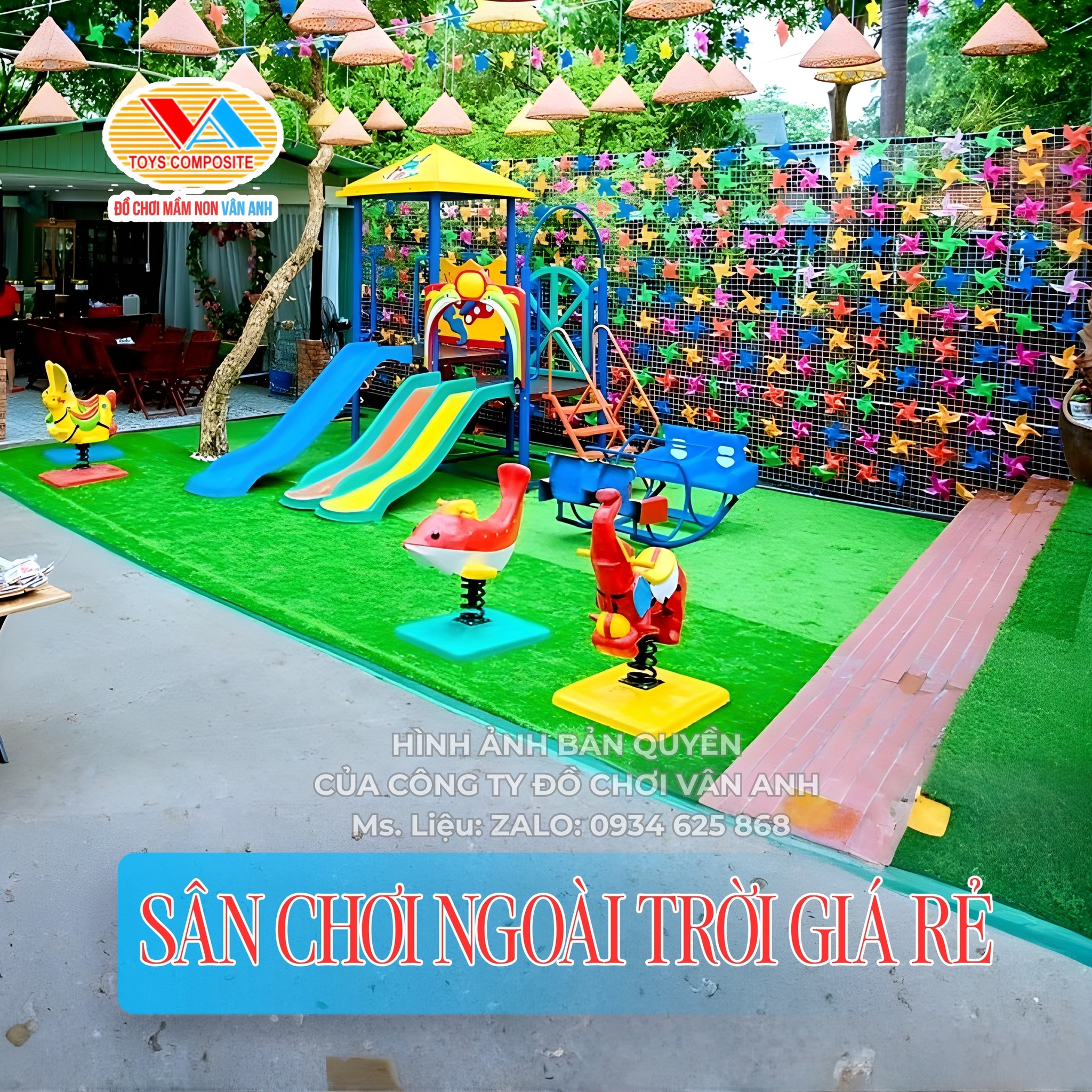 Sản xuất trực tiếp tại xưởng – Giá tận gốc – Thi công trọn gói sân chơi giá rẻ Vân Anh
