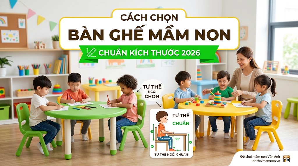 Cách Chọn Bàn Ghế Mầm Non Chuẩn Kích Thước 2026
