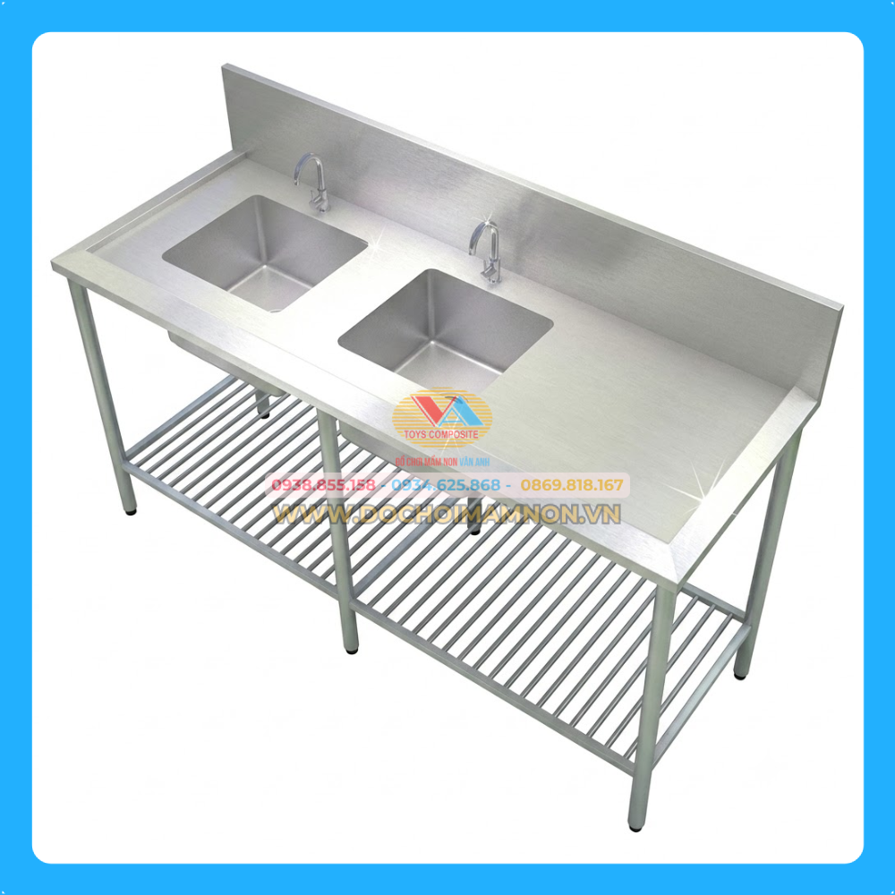 Bàn rửa Inox 2 hộc_IN 004 – ảnh 2