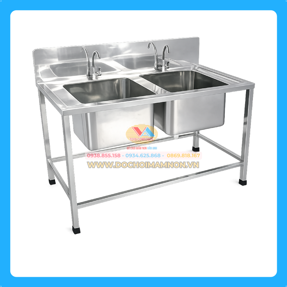 Bồn rửa 2 hộc không cánh không sàn_IN 013 – ảnh 2
