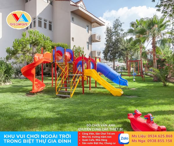 Khu vui chơi trẻ em tại chung cư biệt thự - Khu vui chơi sân vườn- Ảnh CTY Vân Anh