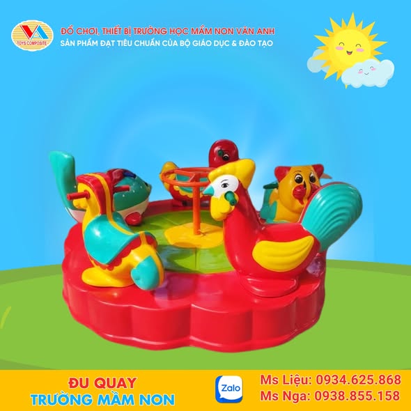 Đu quay 5 con thú - Đồ chơi mầm non Vân Anh