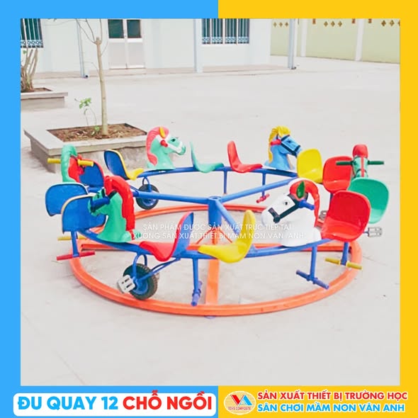 Đu quay 12 chổ ngồi - thiết bị, đồ chơi mầm non Vân Anh